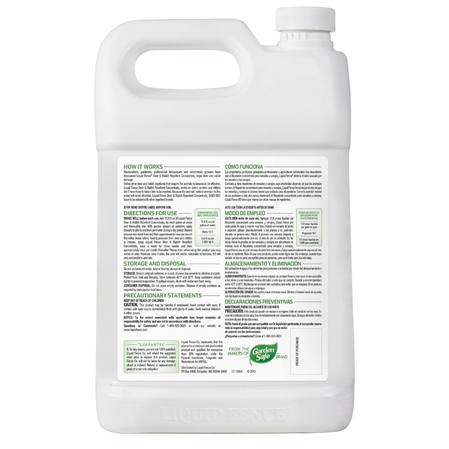  Liquid Fence Animal Repellent Concentrate For Deer And Rabbits 1 Gal