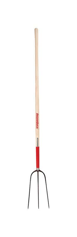  Razor-Back 3 Tine Forged Steel Hay Fork 48 In. Wood Handle
