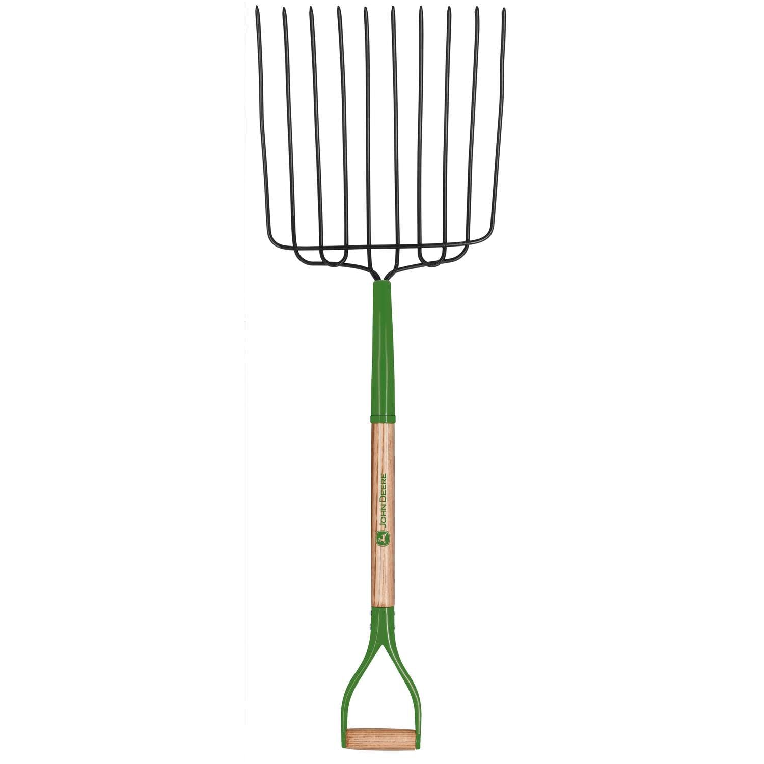  John Deere 10 Tine Steel Bedding Fork 30 In. Wood Handle