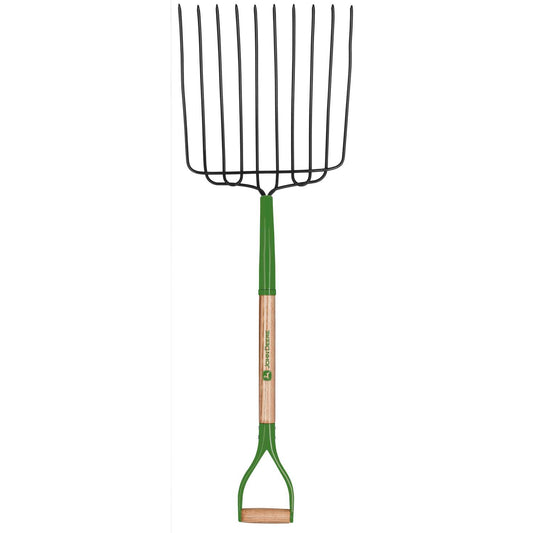  John Deere 10 Tine Steel Bedding Fork 30 In. Wood Handle