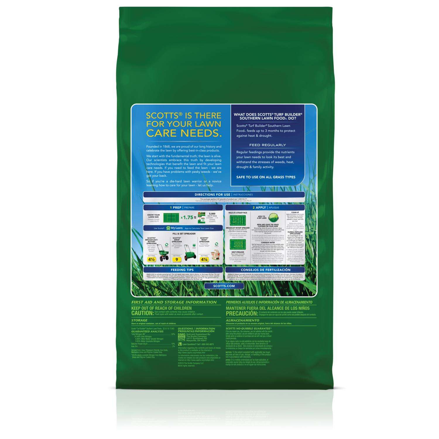  Scotts Turf Builder All-Purpose Lawn Fertilizer For All Grasses 10000 Sq Ft