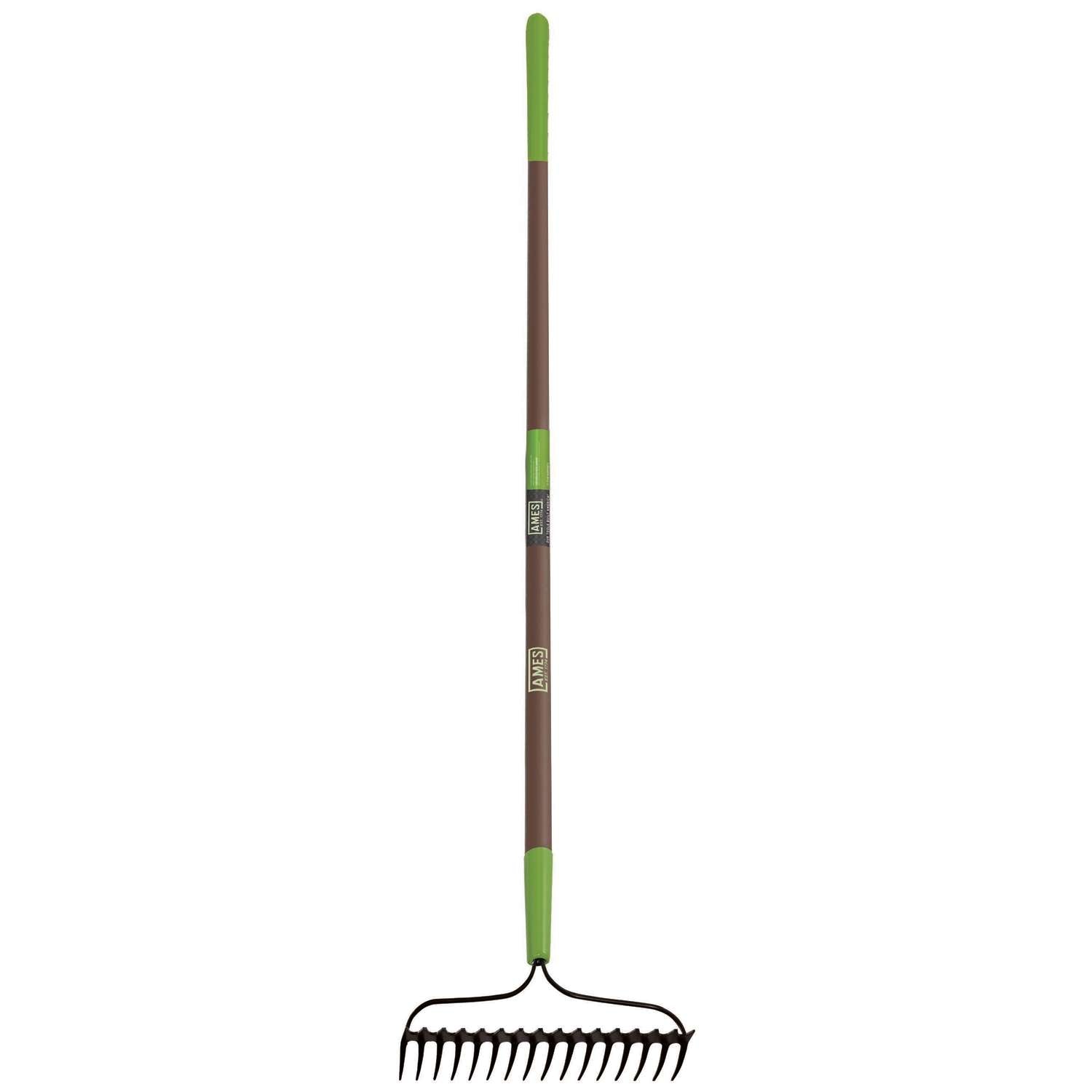  Ames 64 In. 16 Tine Steel Rake Fiberglass Handle