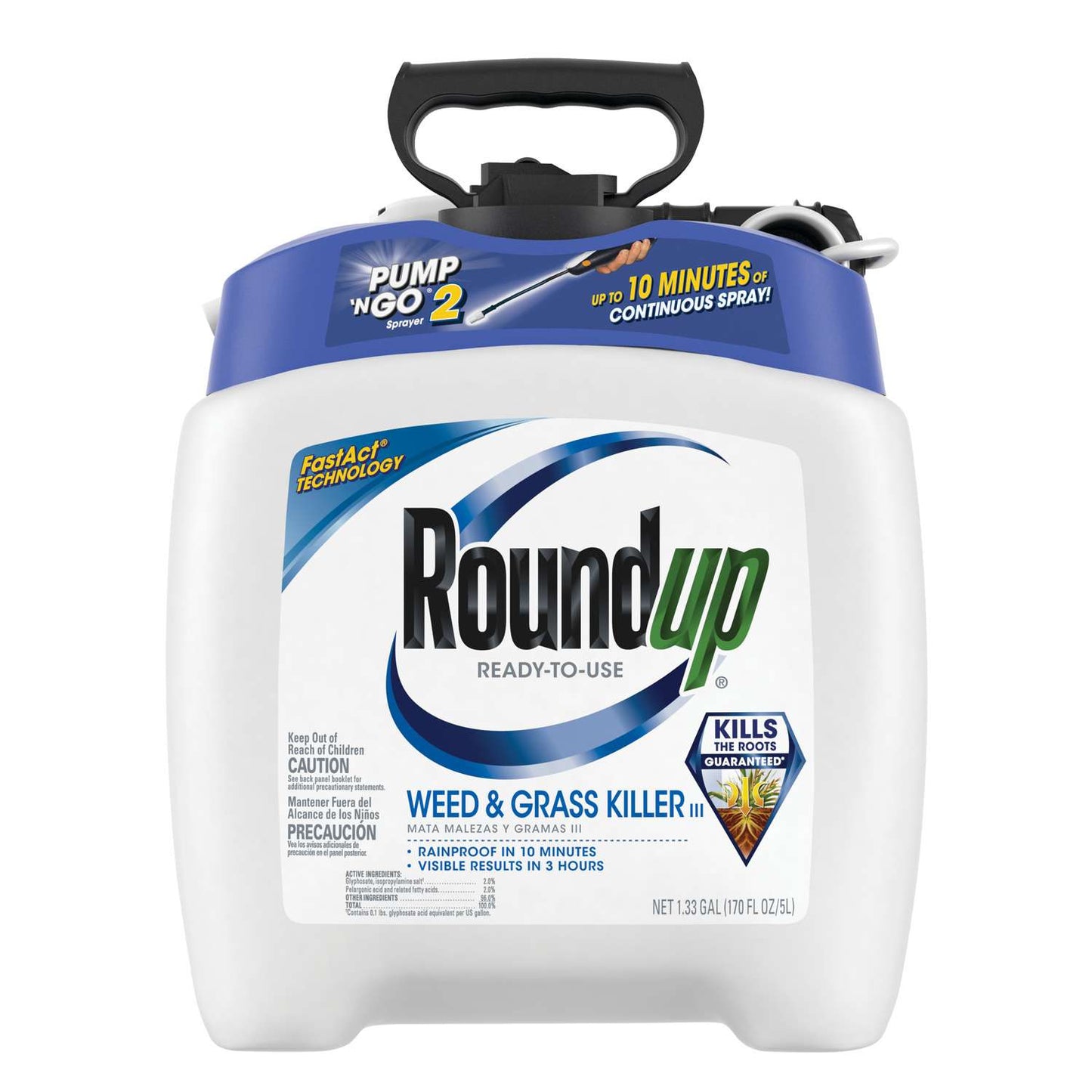  Roundup Fast Act Technology Weed And Grass Killer RTU Liquid 1.33 Gal