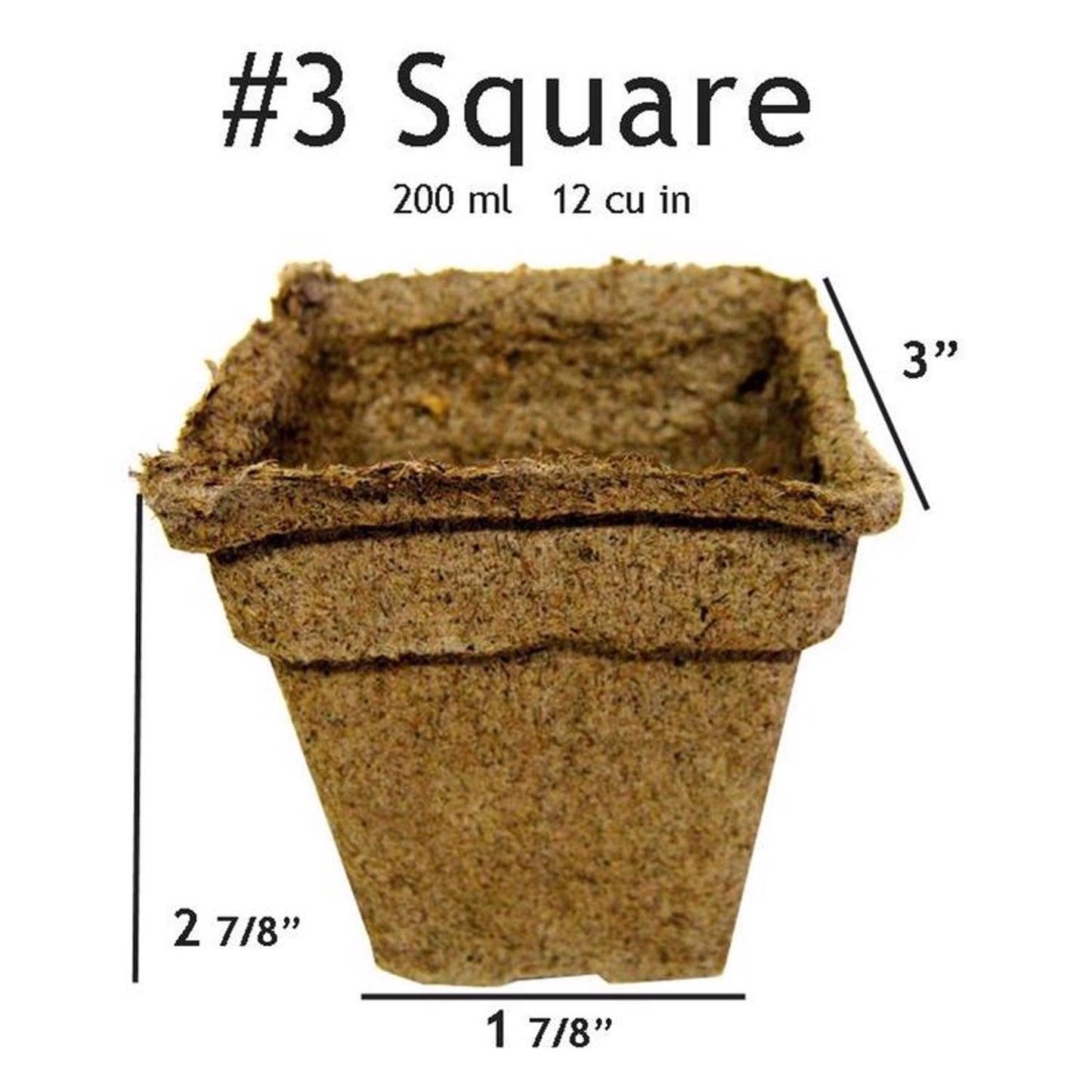  CowPots 1 Cells 2.88 In. H X 3 In. W X 1.88 In. L Seed Starting Pot 12 Pk