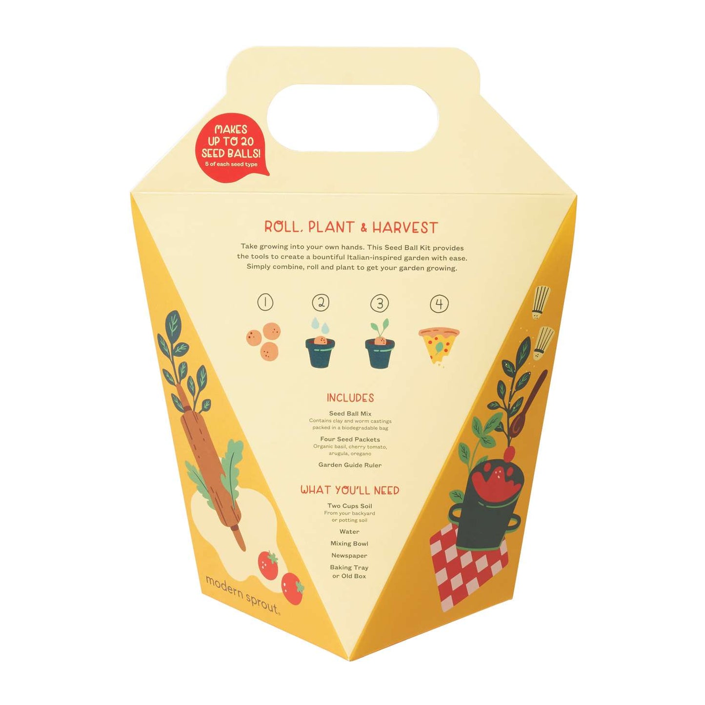  Modern Sprout Pizza Garden Assorted Herbs Seed Starter Kit 1 Pk