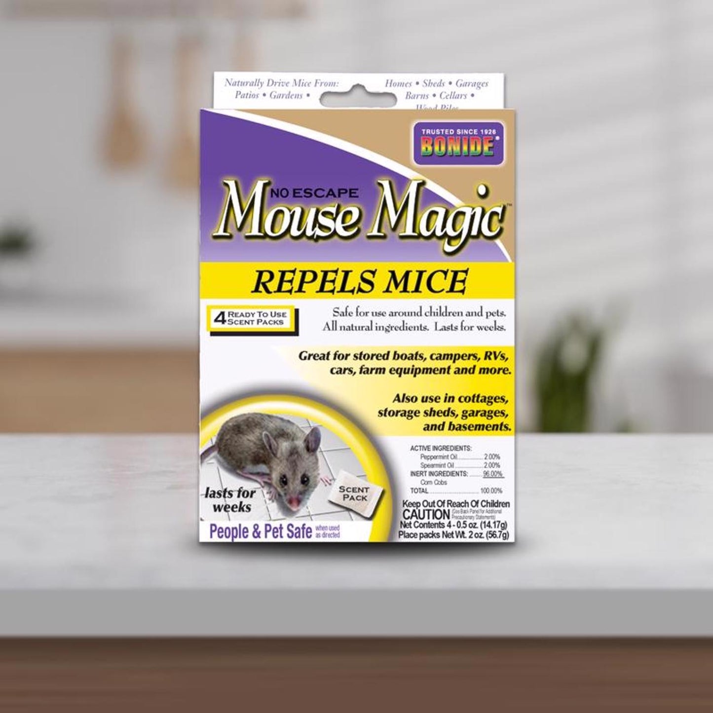  Bonide Mouse Magic Animal Repellent Scent Pouch For Mice 4 Pk