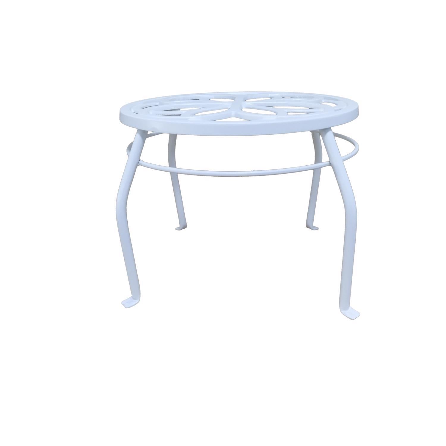  Living Accents 9 In. H White Cast Iron Plant Stand