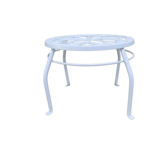  Living Accents 9 In. H White Cast Iron Plant Stand