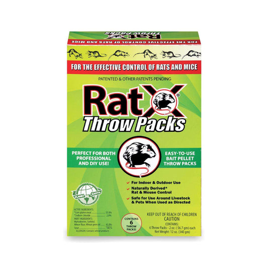  RatX Non-Toxic Bait Pellet Throw Pack For Mice And Rats 6 Pk