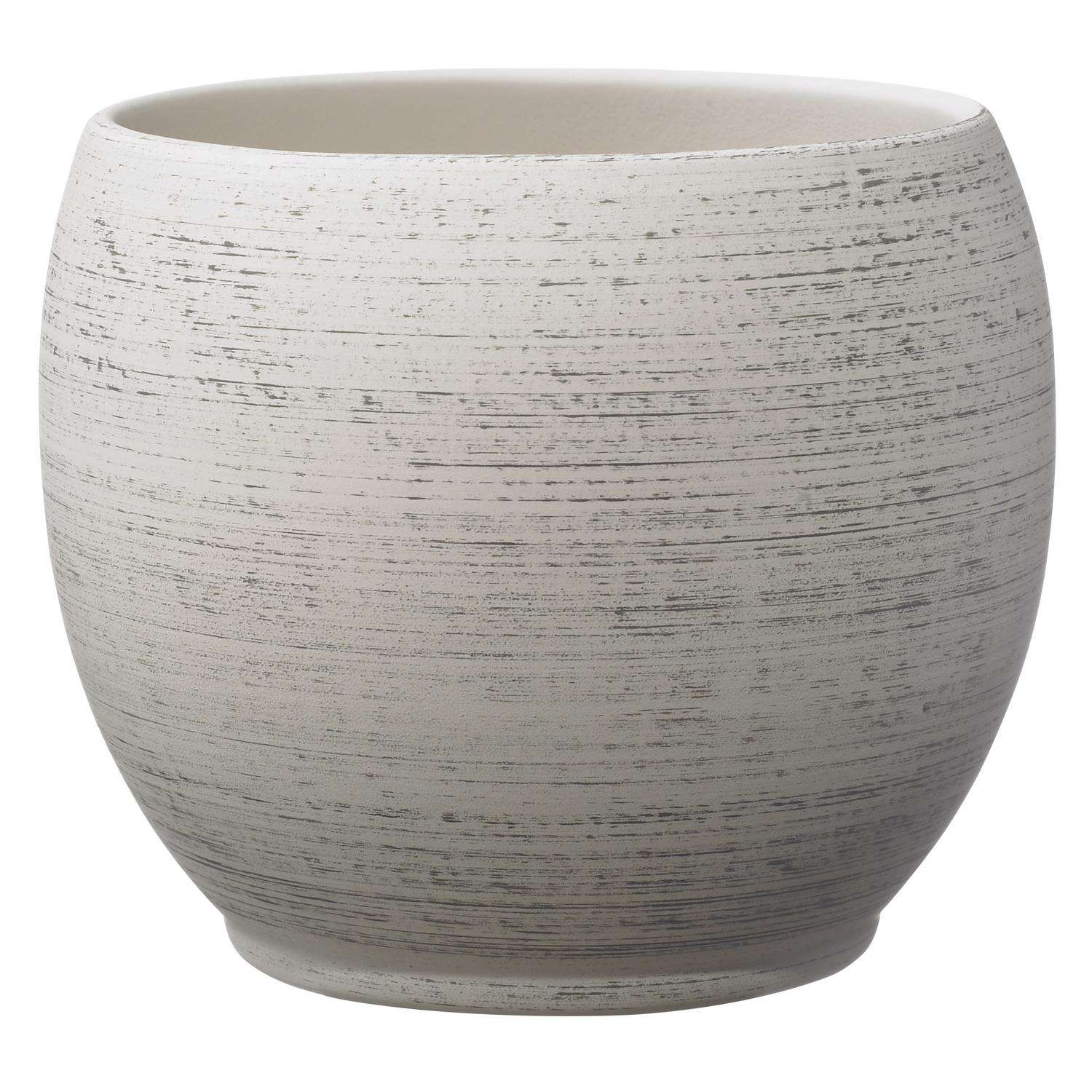  SK Pottery 5.1 In. H X 5.9 In. D Clay Alberta Ceramic Pot Gray