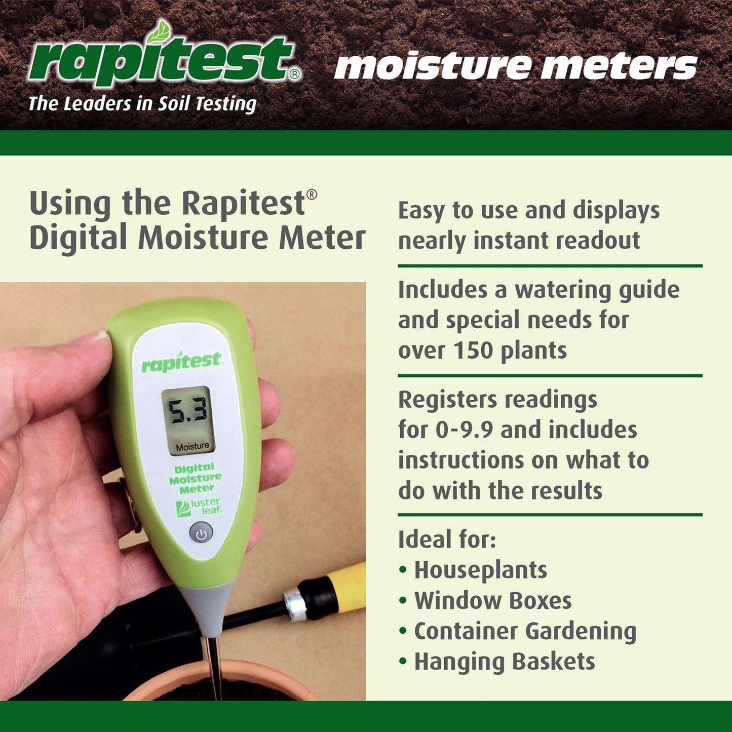  Luster Leaf Digital Moisture Meter 1 Pk