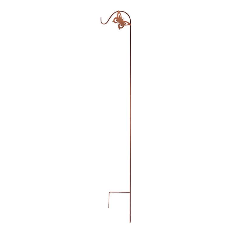  Panacea Brown Steel 84 In. H Single Crook With Butterfly Plant Hook 1 Pk