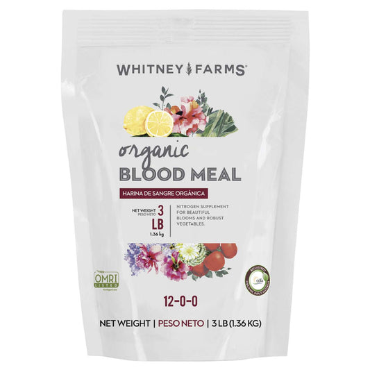  Whitney Farms Organic Granules Organic Blood Mel Blood Meal 3 Lb