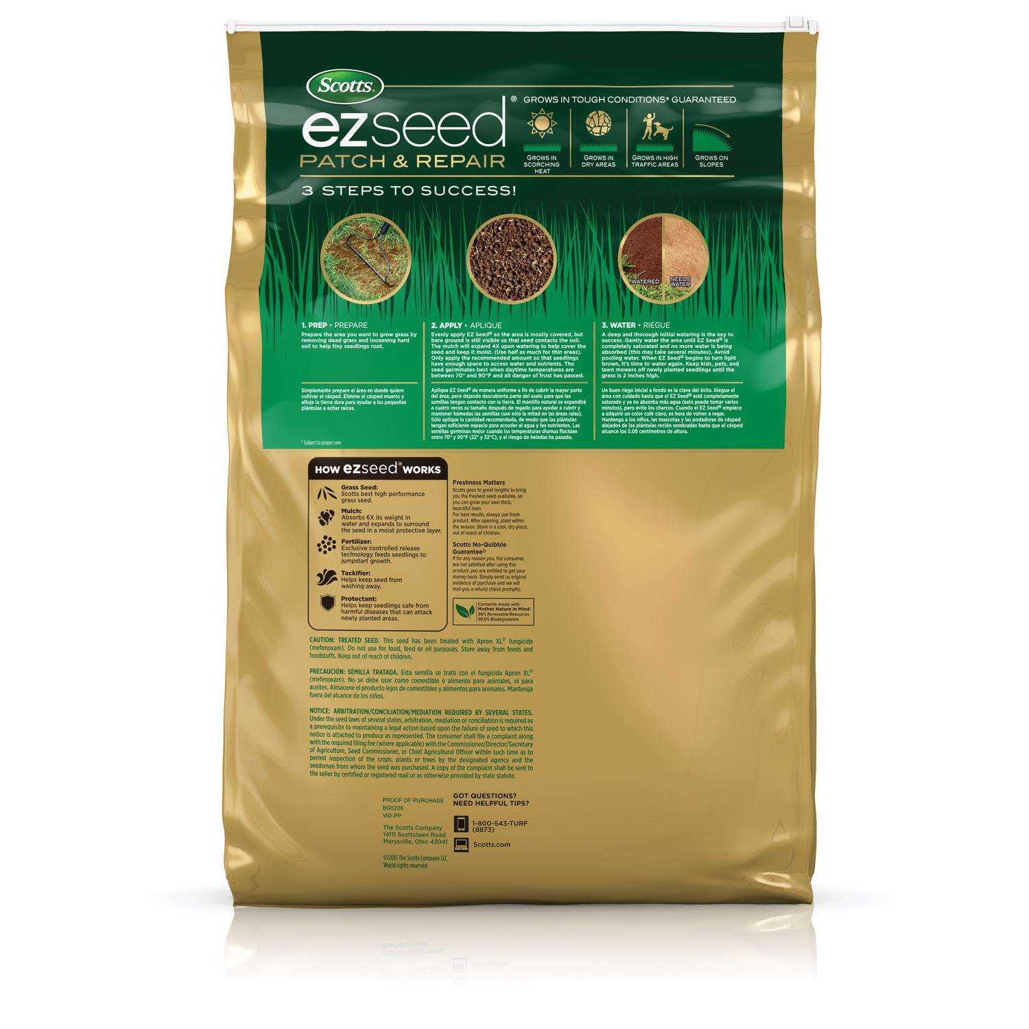  Scotts EZ Seed Bermuda Grass Sun Or Shade Grass Spot Repair Seed 20 Lb
