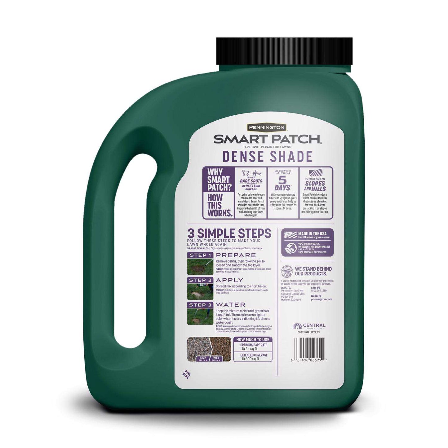  Pennington Smart Patch Mixed Dense Shade Seed/Fertilizer/Mulch Repair Kit 5 Lb