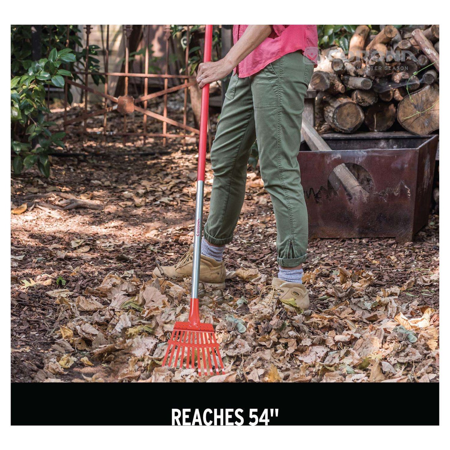  Corona 60.5 In. 11 Tine Steel Shrub Rake Aluminum Handle