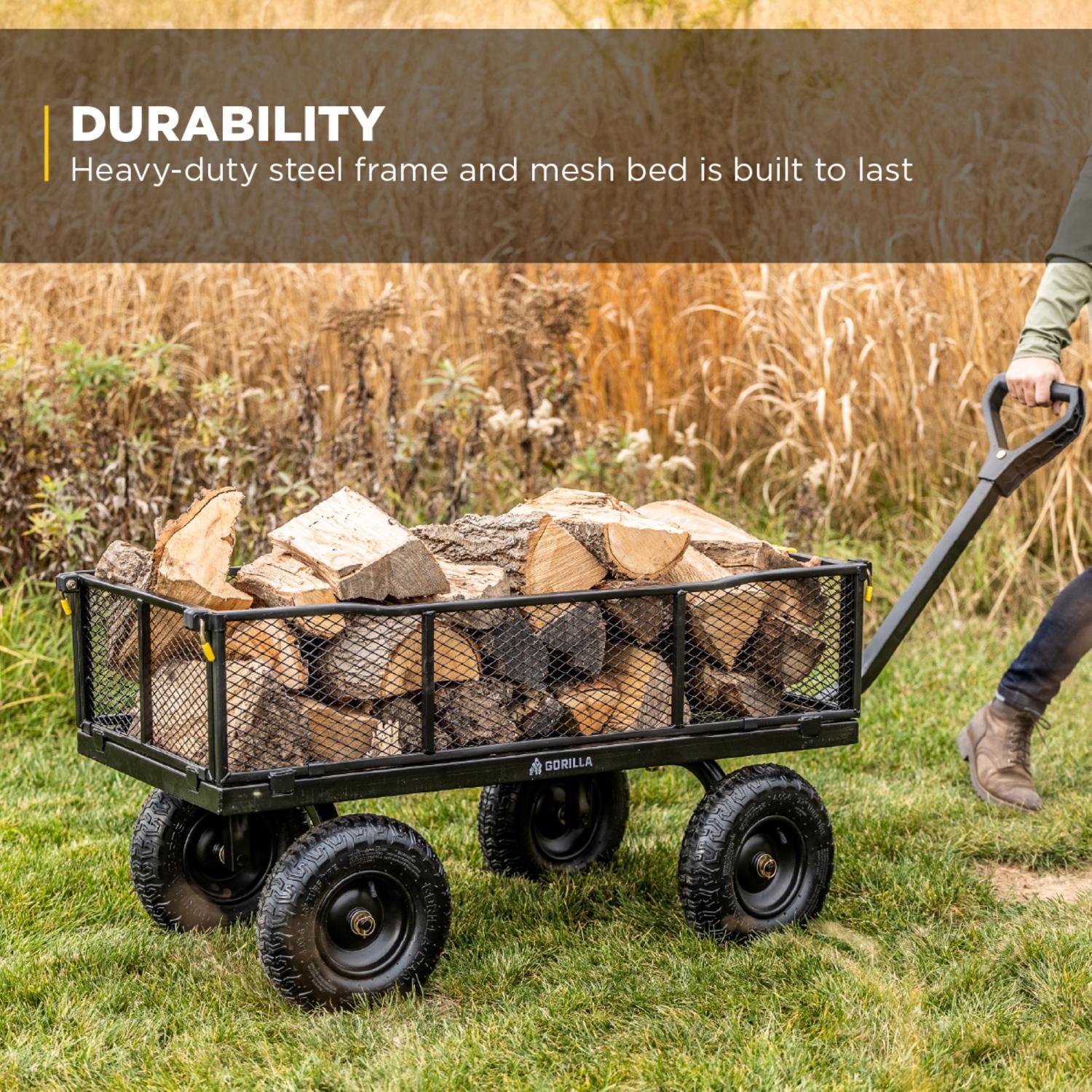  Gorilla Carts Steel Utility Cart 1200 Lb. Cap.