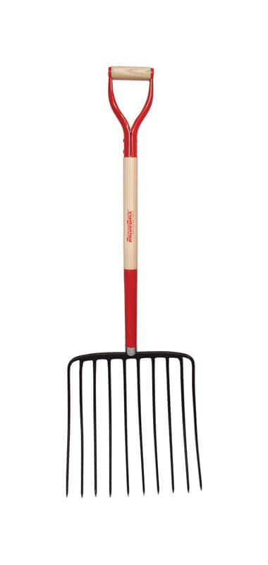  Razor-Back 10 Tine Forged Steel Ensilage Fork 30 In. Wood Handle
