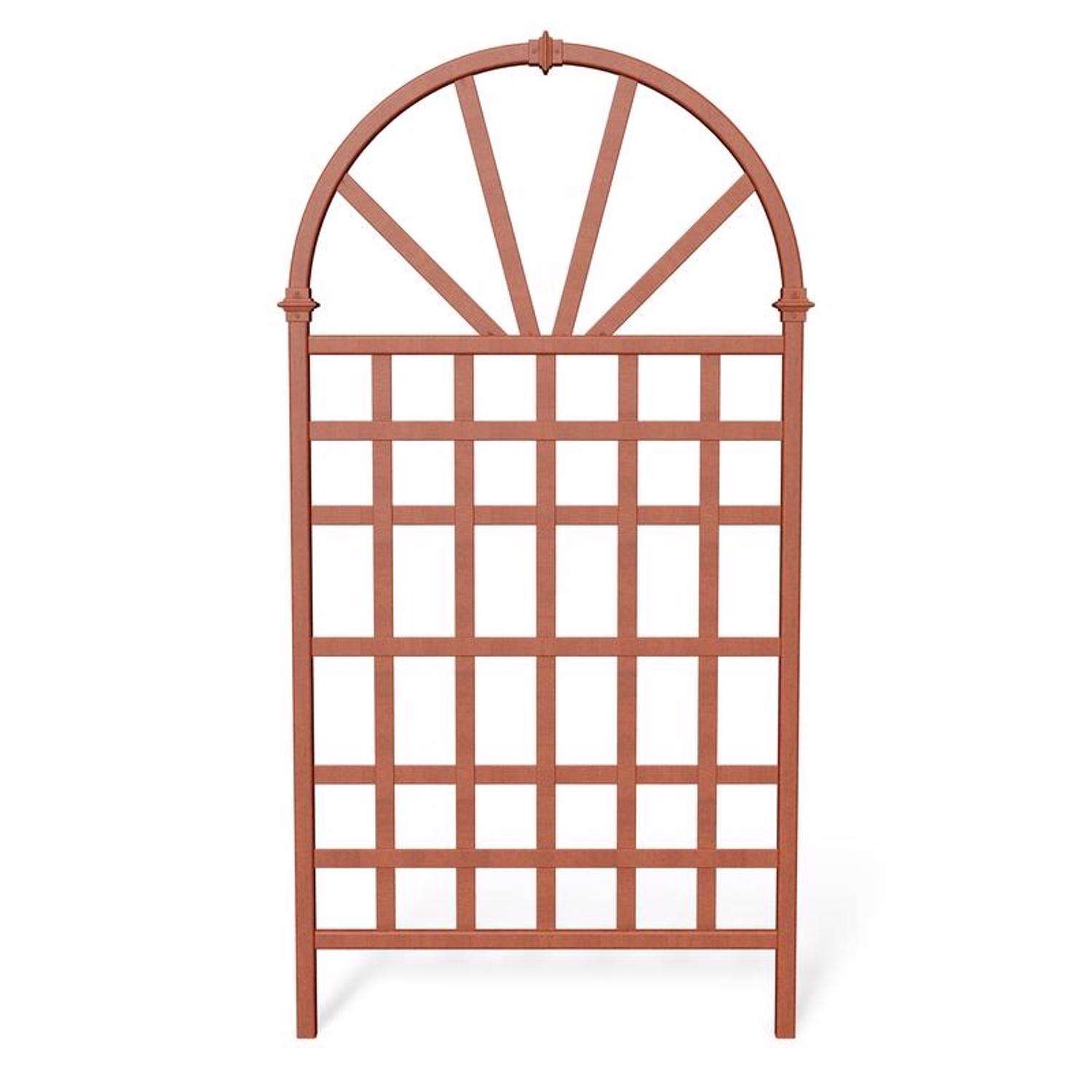 Vita Savannah 77.25 In. H Brown Vinyl Garden Trellis