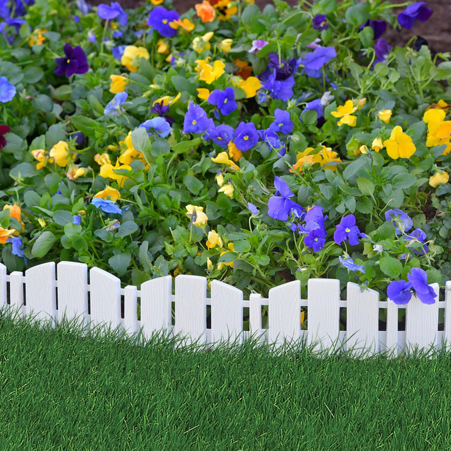  EasyFlex 10 Ft. L Plastic White Landscape Edging Kit