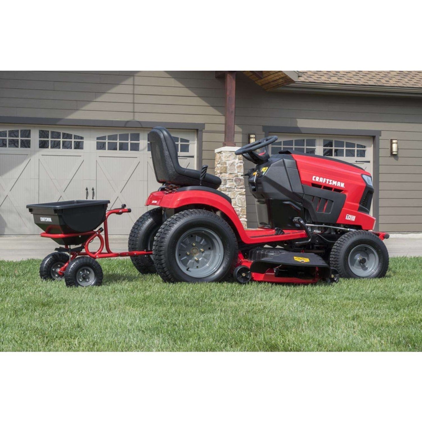  Craftsman Broadcast Tow Behind Seeder/Spreader For Fertilizer/Ice Melt/Seed 85 Lb