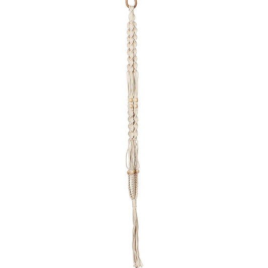  Primitive Planters White Cotton 42 In. H Beaded Plant Hanger 1 Pk