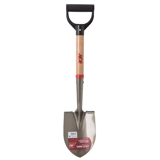  Ace Little Pal 27 In. Steel Round Utility Shovel Wood Handle