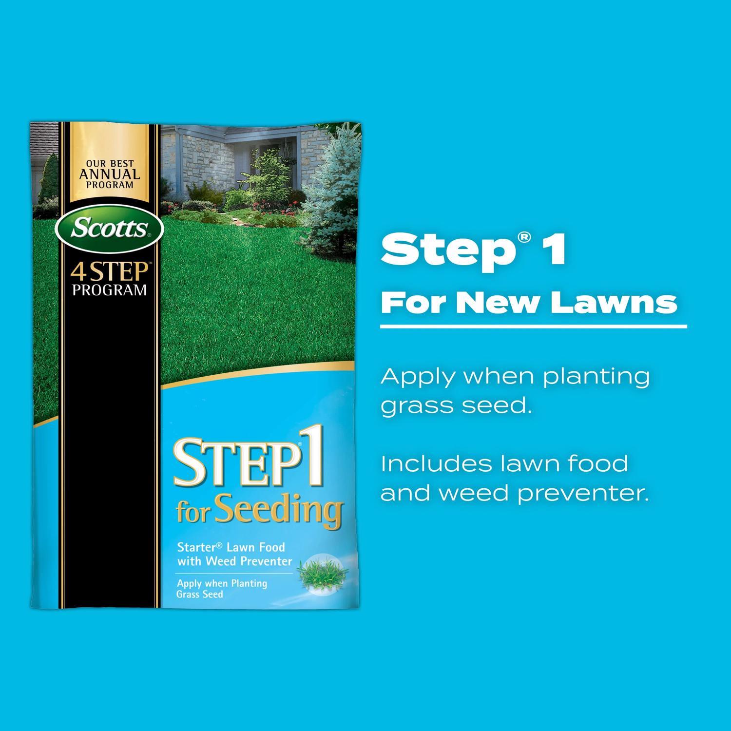  Scotts 4 Step Annual Program Lawn Food For All Grasses 5000 Sq Ft (For Seeding)