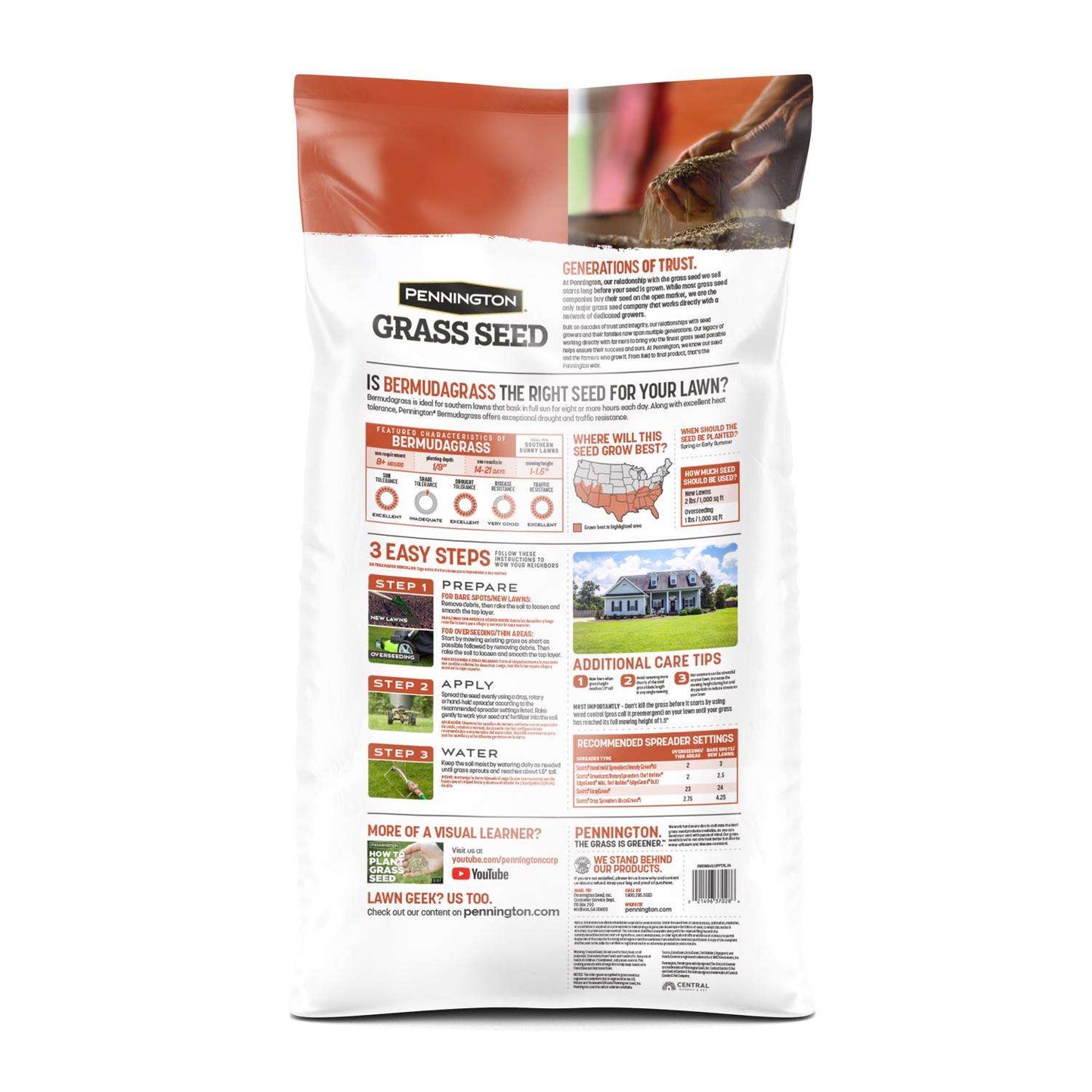  Pennington Bermuda Grass Full Sun Grass Seed 15 Lb