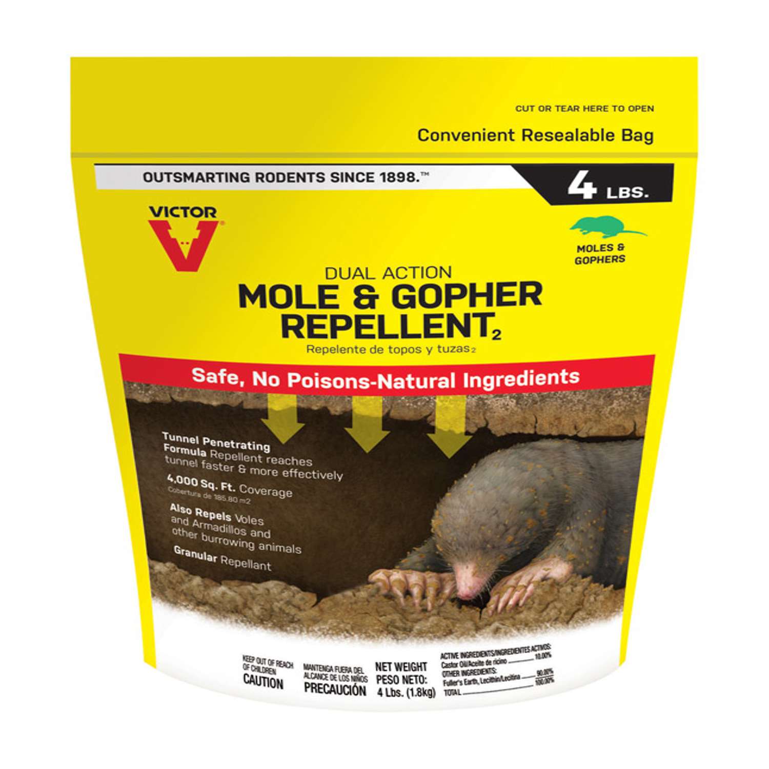  Victor Animal Repellent Granules For Gophers And Moles 4 Lb