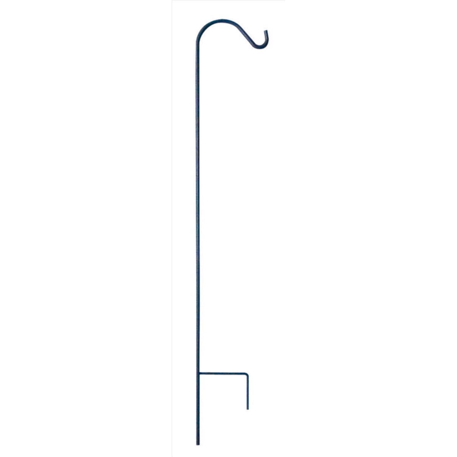  Living Accents Black Steel 48 In. H Single Crook Plant Hook 1 Pk