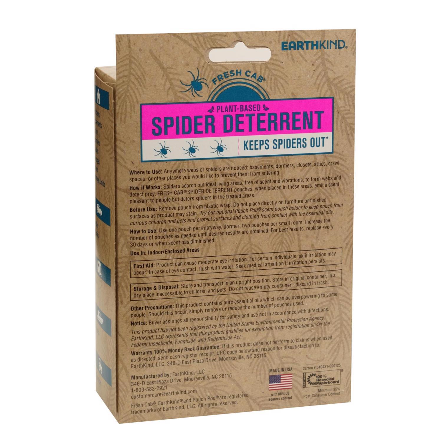  EarthKind Fresh Cab Insect Repellent Pouch For Spiders 10 Oz
