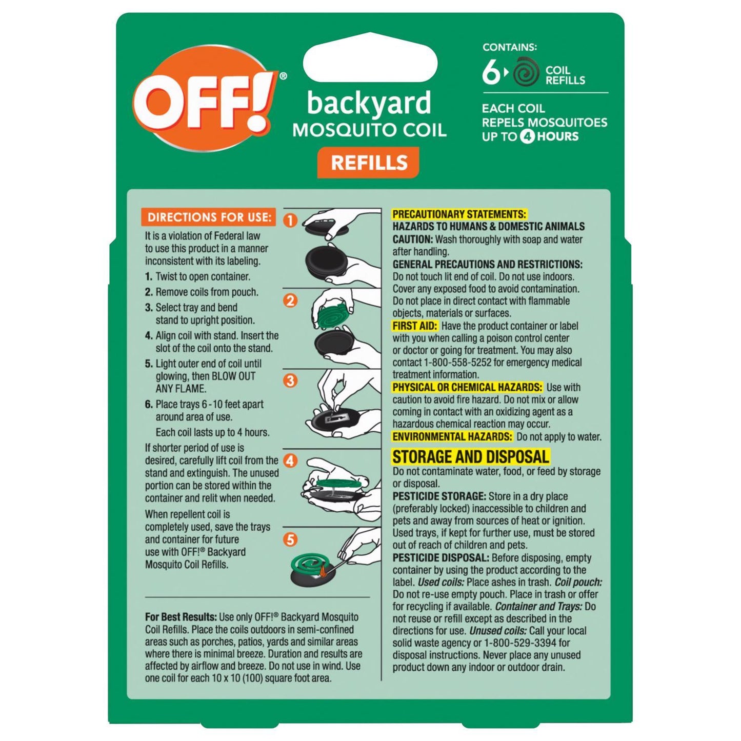  OFF! Insect Repellent Refill Coil For Mosquitoes 2.118 Oz