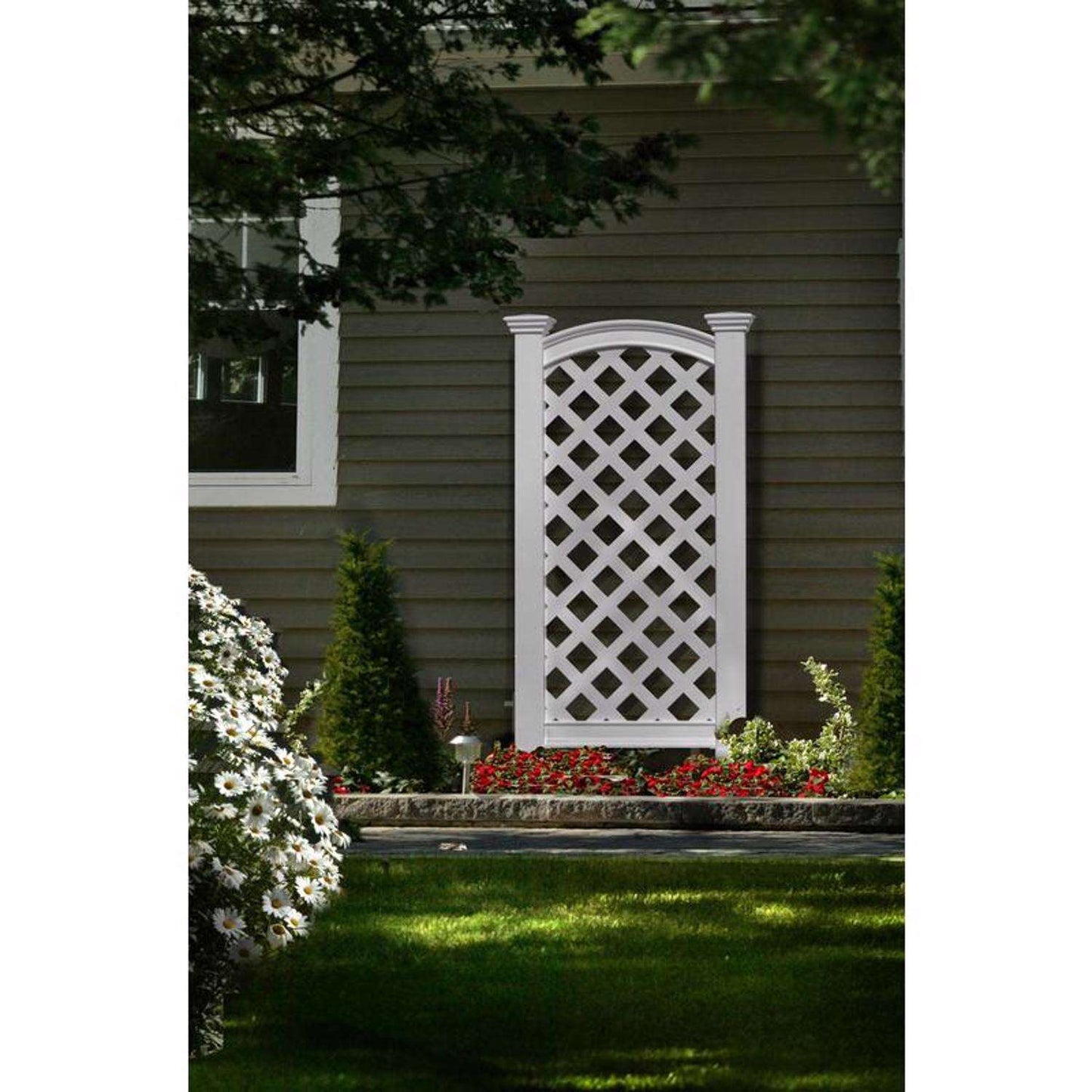  Vita Luxembourg 56.25 In. H White Vinyl Garden Trellis