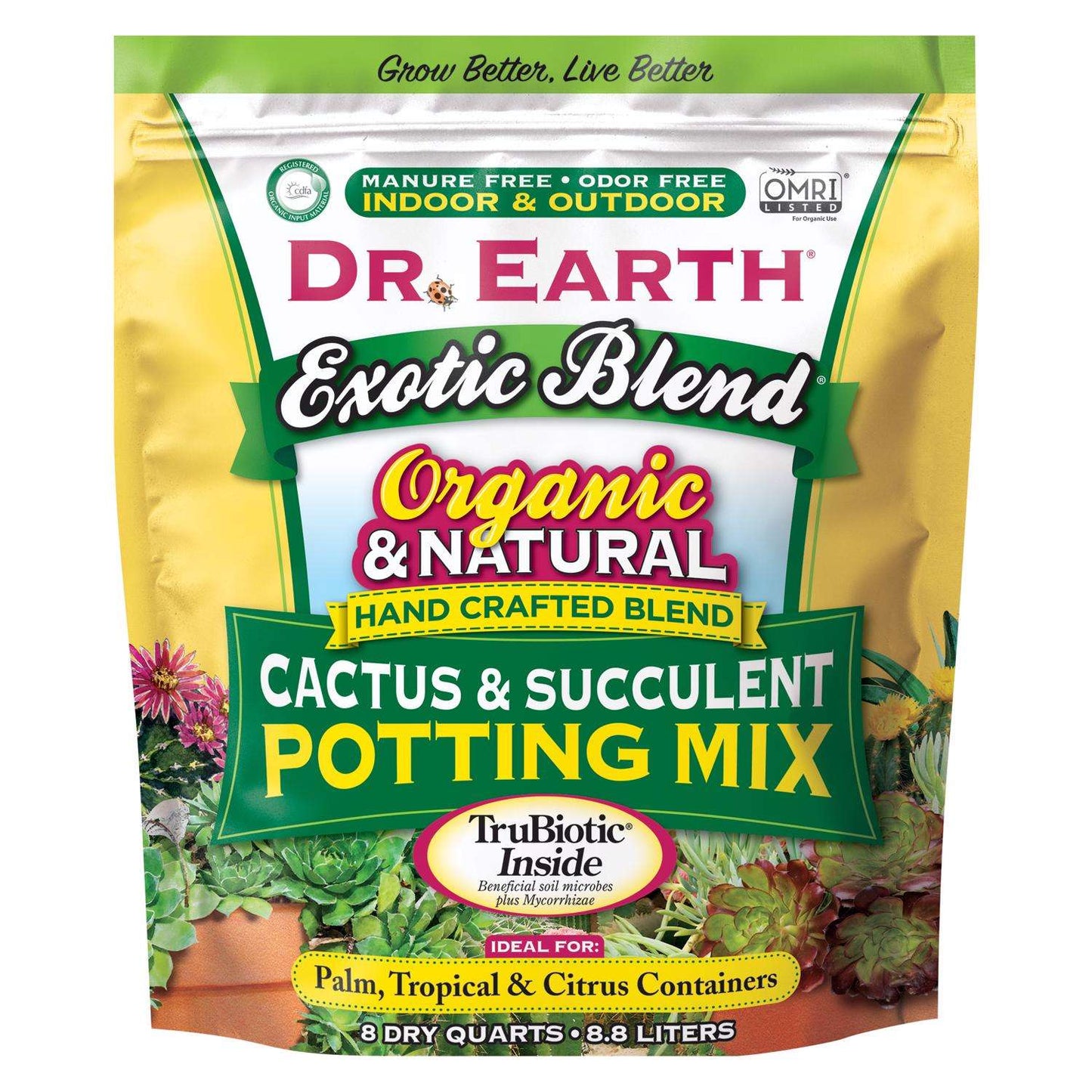 Dr. Earth Exotic Blend Organic Cacti And Succulent Potting Mix 8 Qt