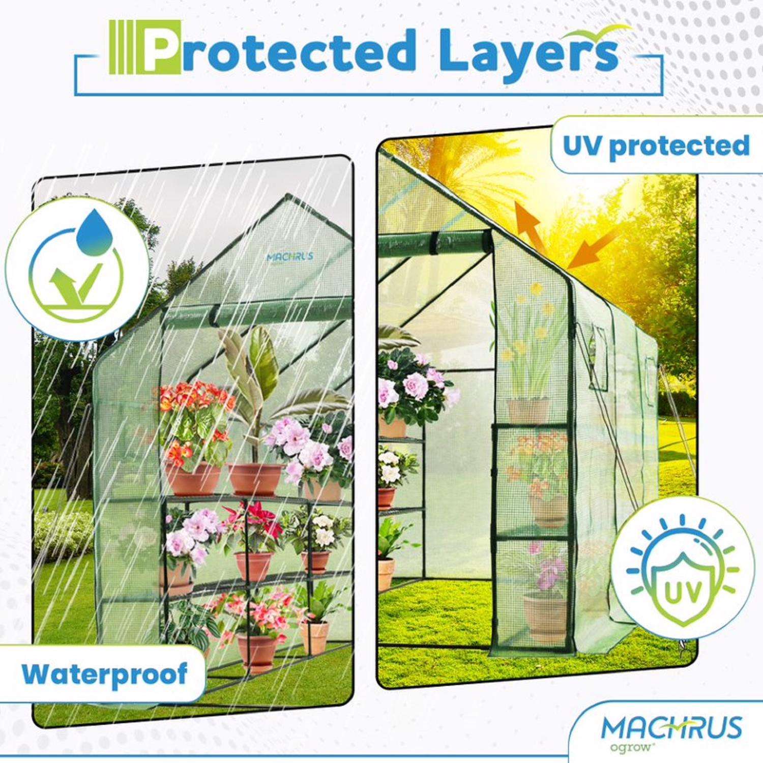  OGrow Green 83 In. H X 67 In. W Walk-In Greenhouse