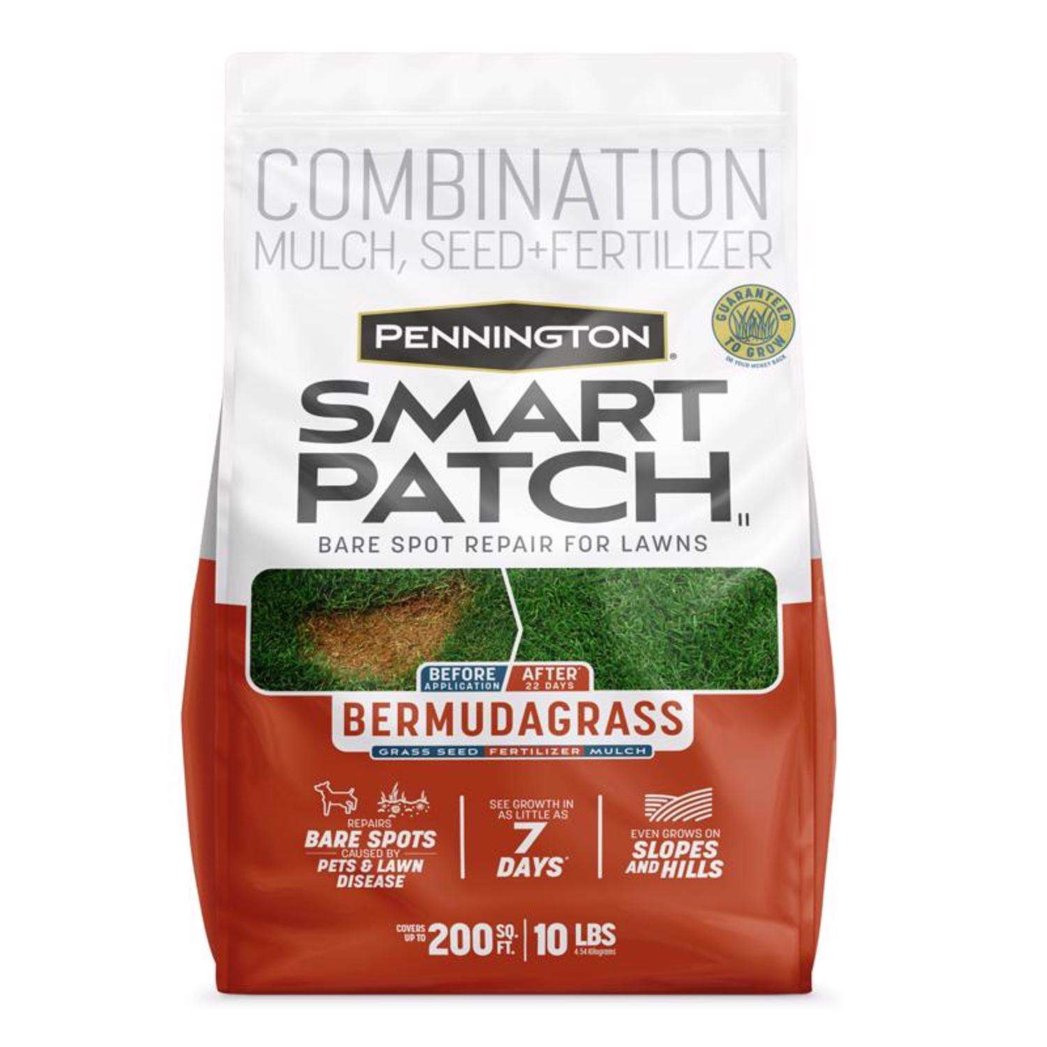  Pennington Smart Patch Bermuda Grass Full Sun Seed/Fertilizer/Mulch Repair Kit 10 Lb