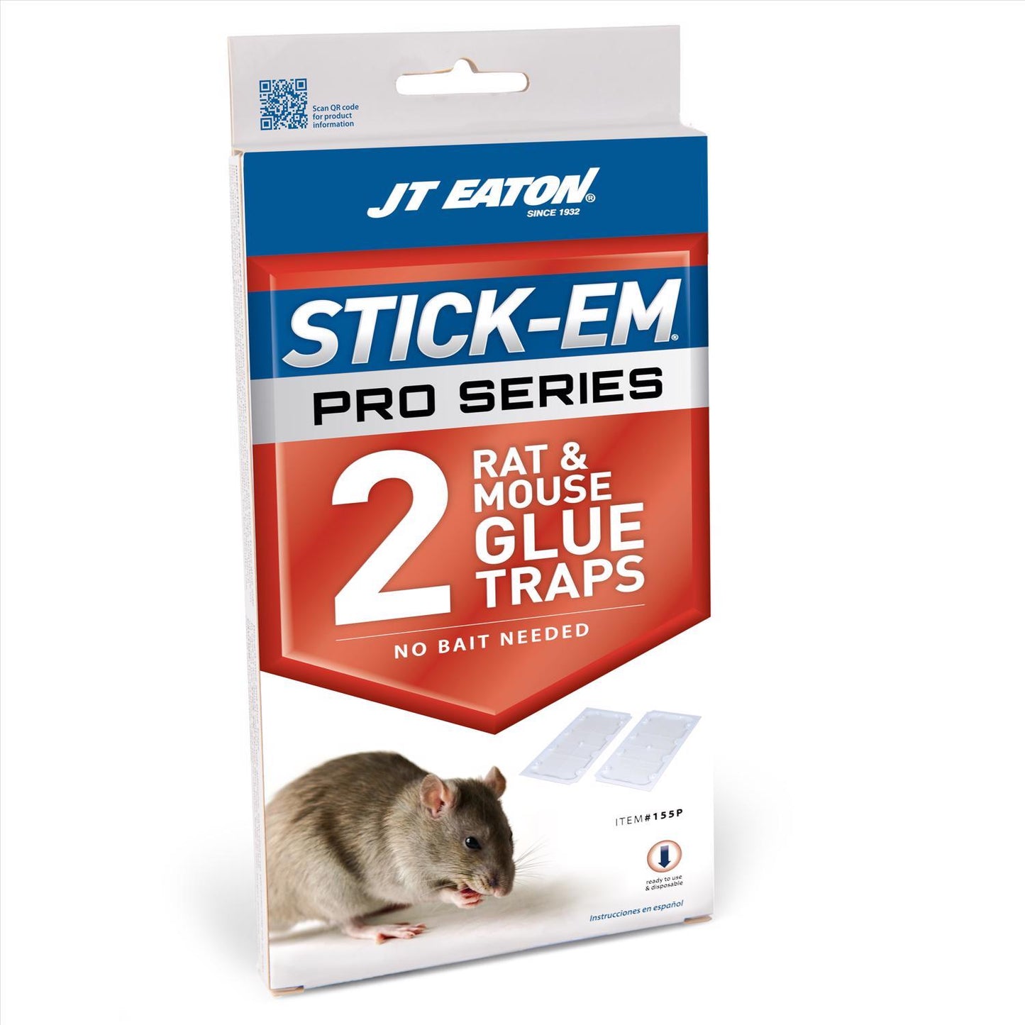  JT Eaton Stick-Em Pro Series Medium Glue Board Trap For Rodents 2 Pk