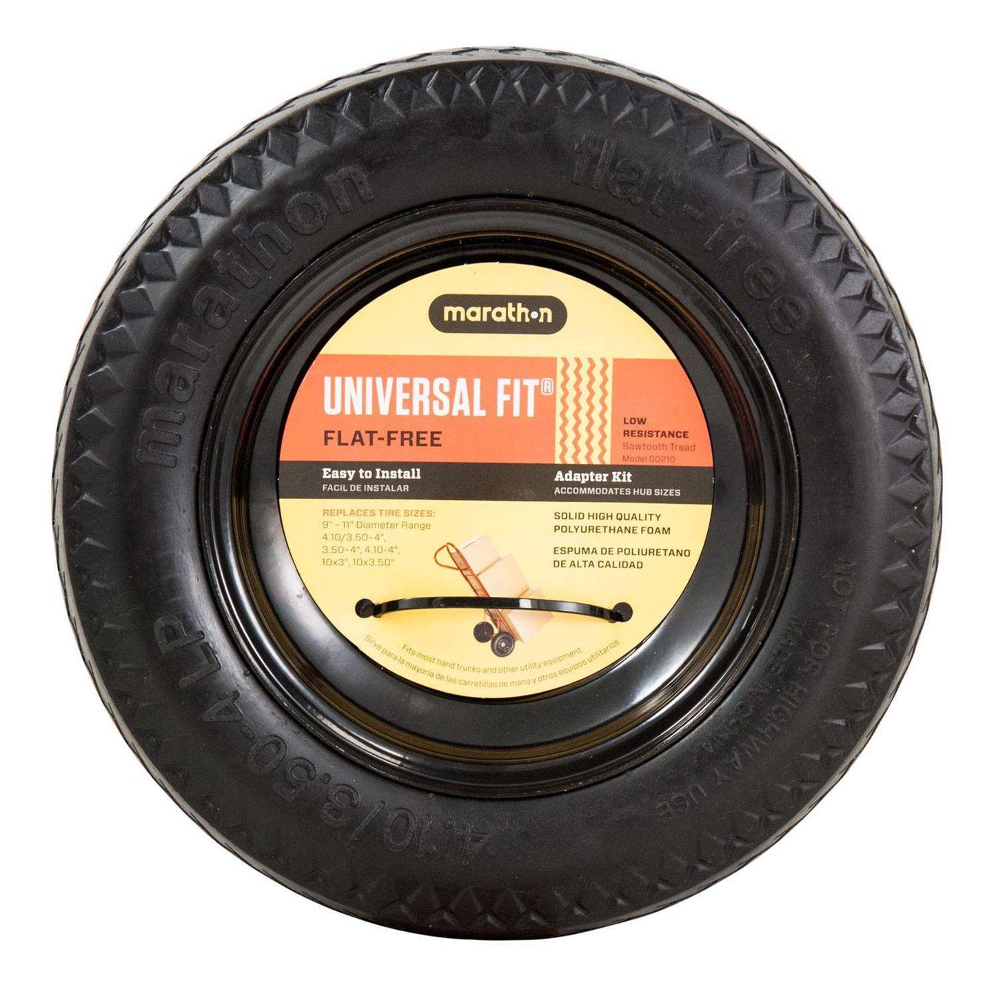  Marathon Universal Fit 4 In. D X 10.3 In. D 300 Lb. Cap. Offset Hand Truck Tire Polyurethane 1 Pk