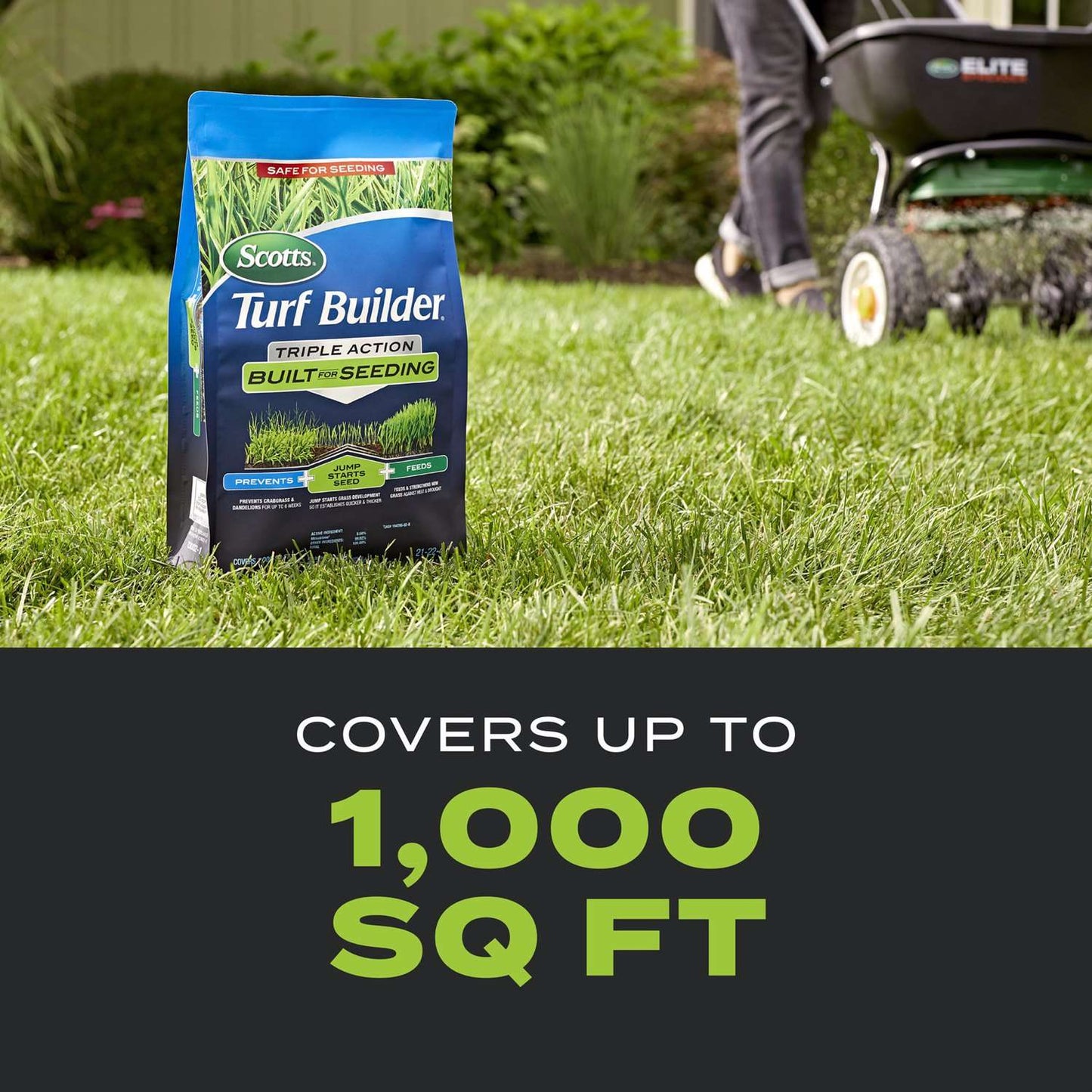  Scotts Turf Builder Pre Emergent Preventer & Fertilizer Lawn Fertilizer For All Grasses 1000 Sq Ft