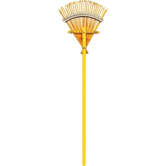  Rugg 45 In. 26 Tine Bamboo Rake Wood Handle