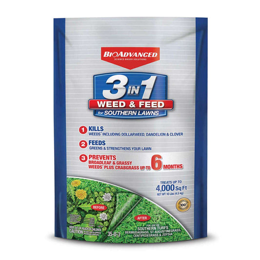  BioAdvanced Weed & Feed Lawn Fertilizer For Multiple Grass Types 4000 Sq Ft