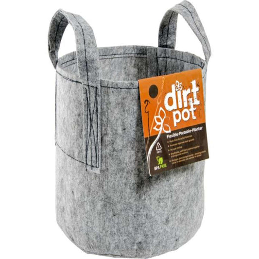  Dirt Pot 18 In. H X 27 In. W Fabric Planter Gray