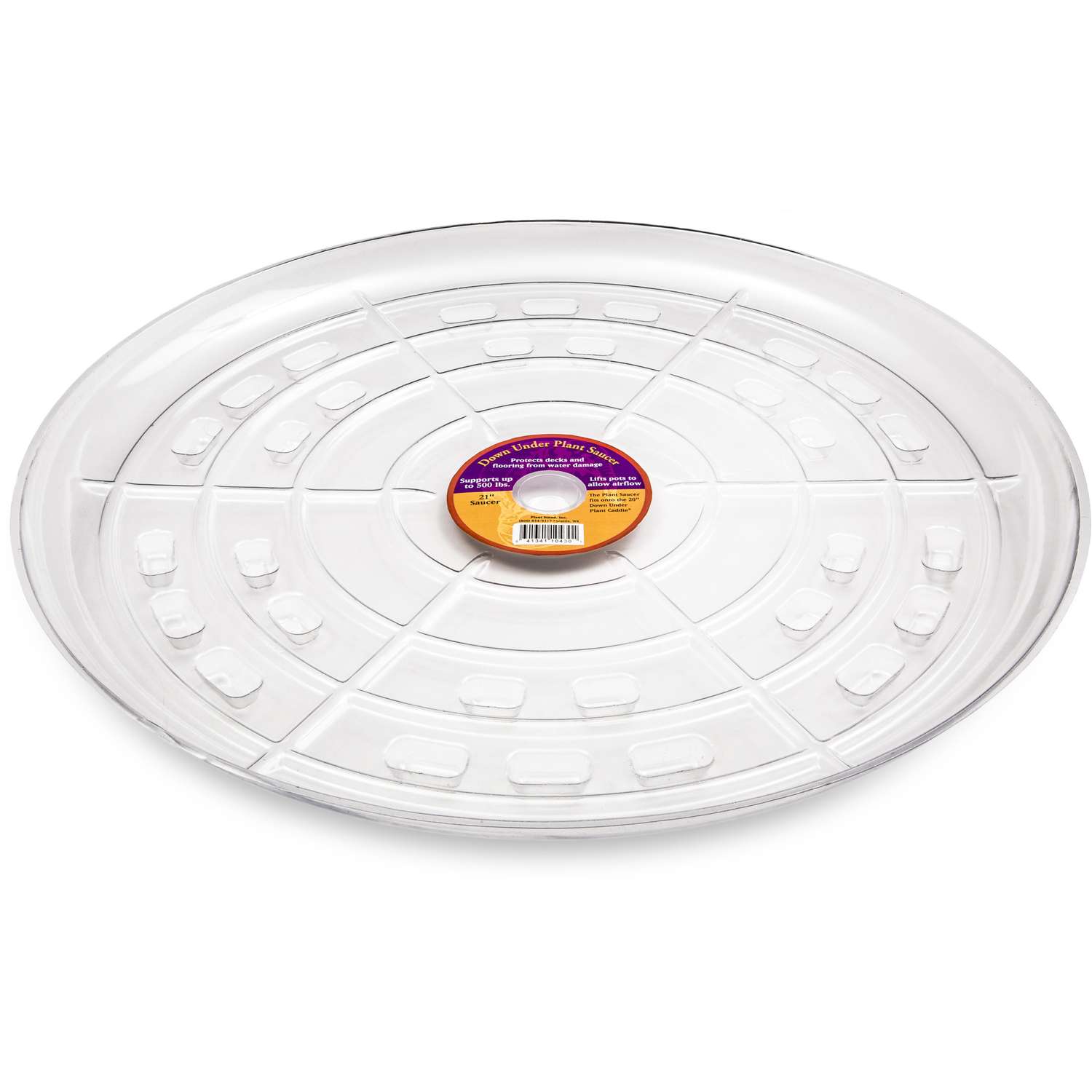  Down Under 21 In. D Plastic Plant Saucer Clear