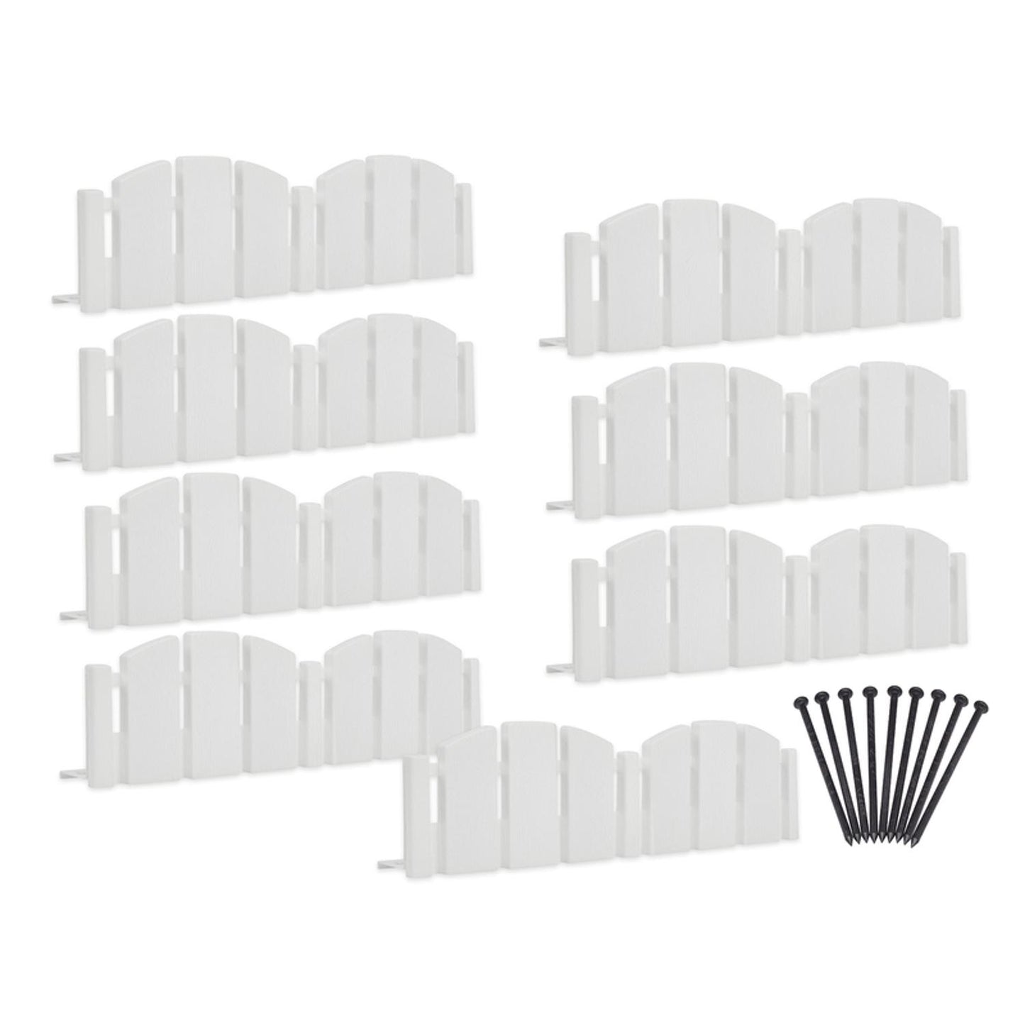  EasyFlex 10 Ft. L Plastic White Landscape Edging Kit