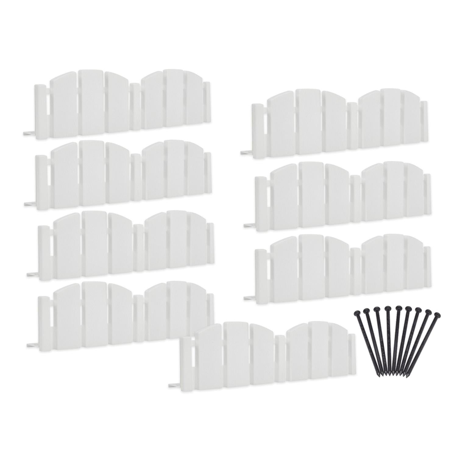  EasyFlex 10 Ft. L Plastic White Landscape Edging Kit