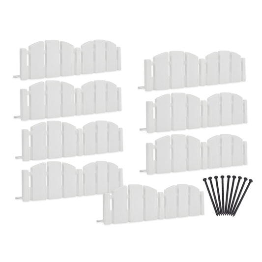  EasyFlex 10 Ft. L Plastic White Landscape Edging Kit