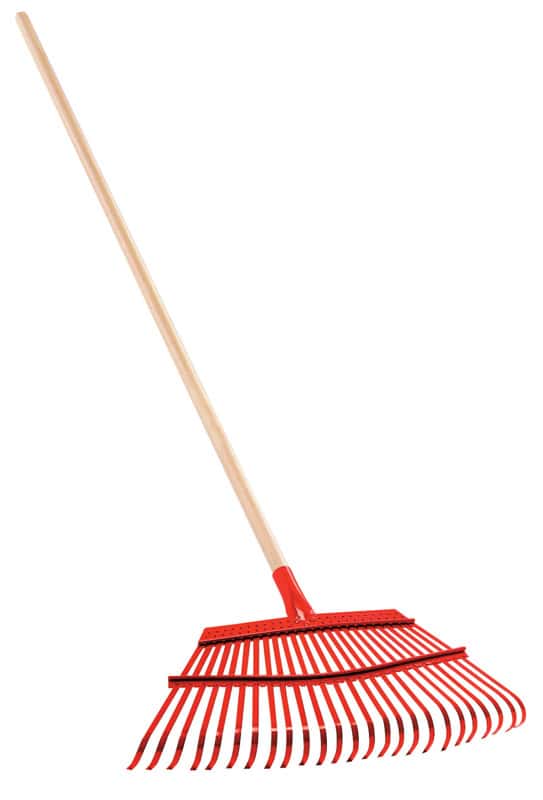  Corona 63 In. 25 Tine Steel Leaf Rake Wood Handle
