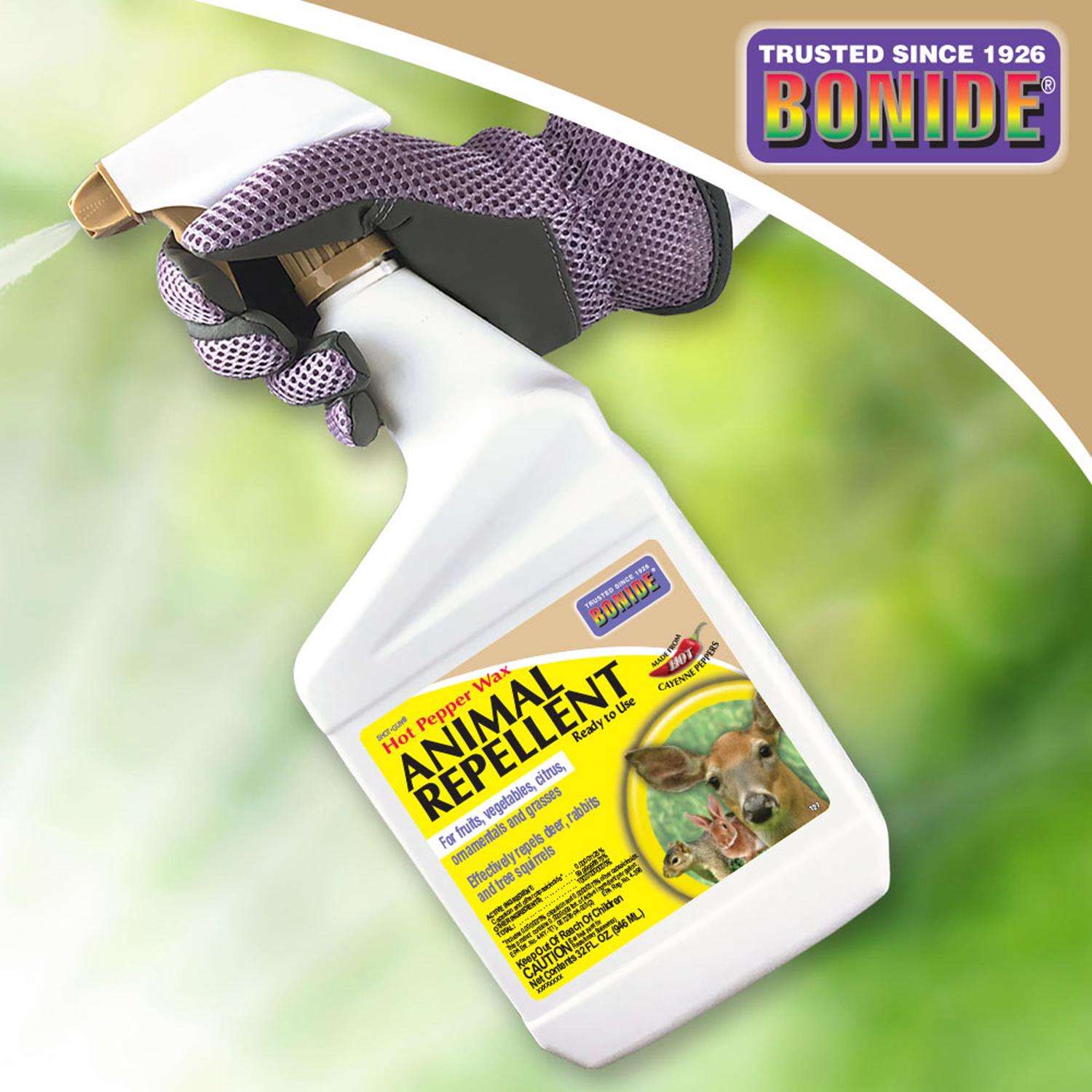  Bonide Hot Pepper Wax Animal Repellent Spray For Most Animal Types 32 Oz