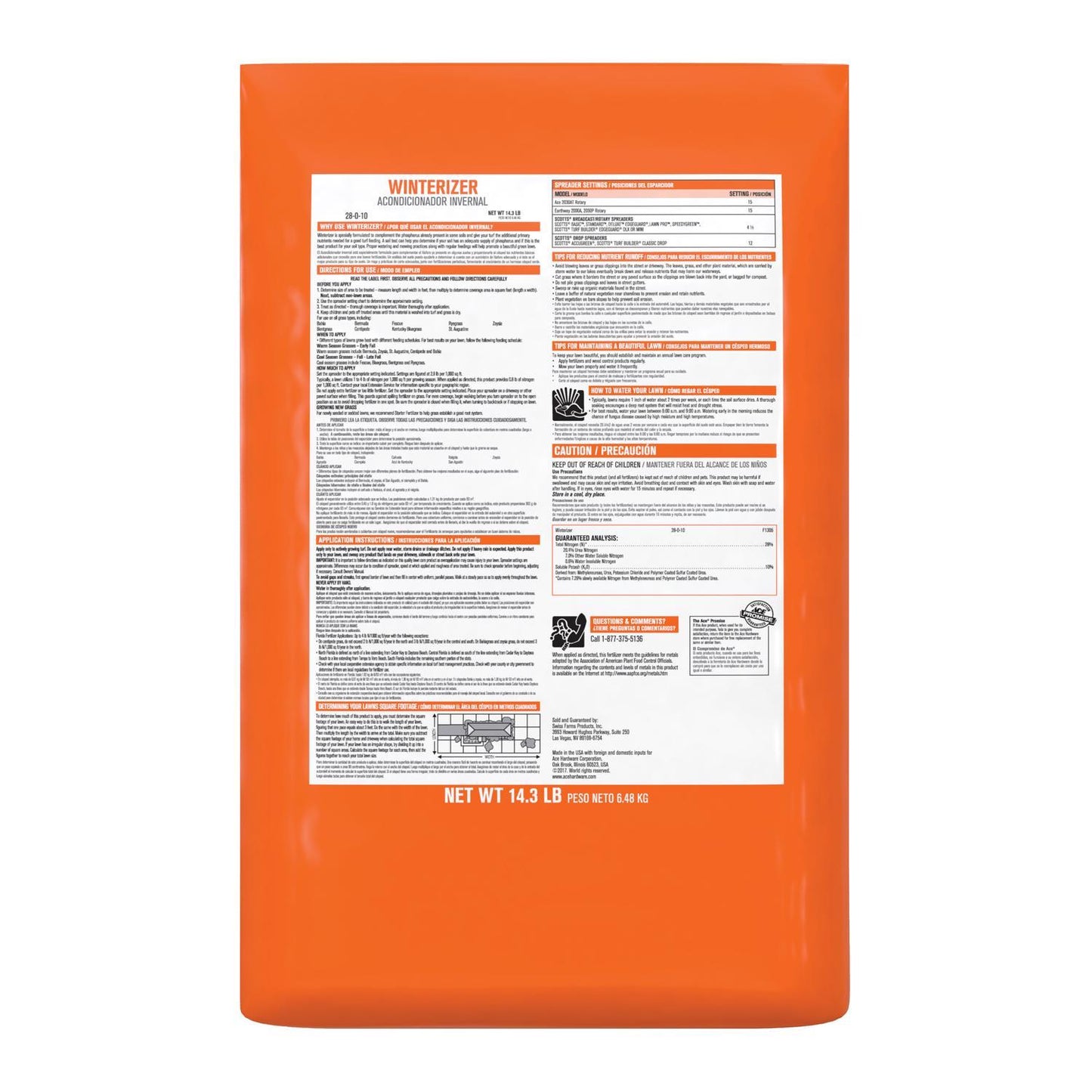  Ace Winterizer All-Purpose Lawn Fertilizer For All Grasses 5000 Sq Ft